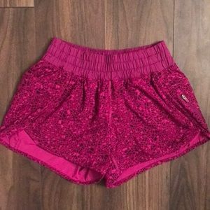 Lululemon pink running shorts